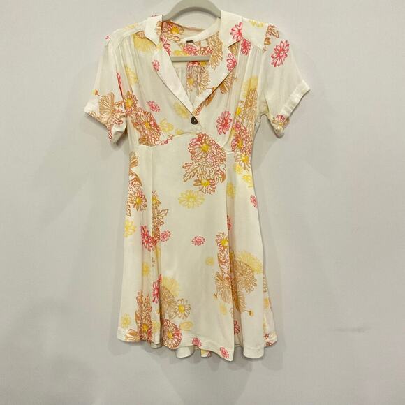 Free People Hawaii Mini Dress Floral Size XS - Picture 2 of 9